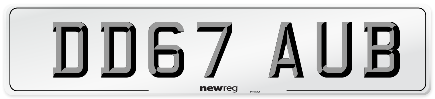 DD67 AUB Number Plate from New Reg